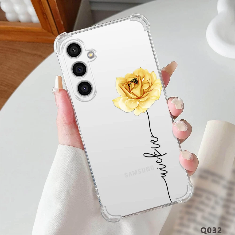Phone Case For Samsung Galaxy S25 Ultra S24 A15 A16 A35 Personalised Clear Cover