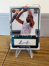 2021-22 Leaf Pro Set Power Isaiah Todd 72/99 Platinum RC Auto XRC Rookie