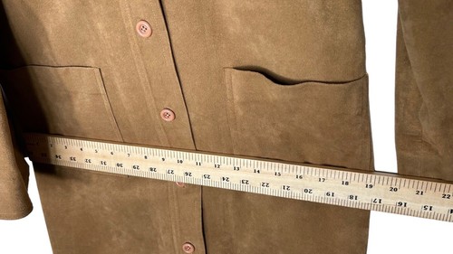 Tuta vintage trench cappotto ecopelle gonna 2 pezzi donna piccola marrone Robert Chen - Foto 17 di 22