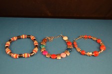 Lot of 3 COLORFUL BRACELETS Brand New  Fashion Jewelry USA SELLER  