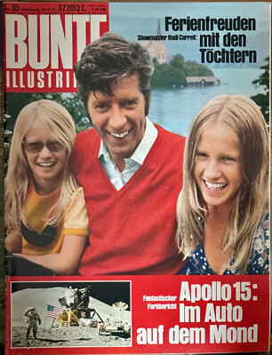 Zeitschrift Bunte, 35 1971, Showmaster Rudi Carrell und Mondmission Apollo 15!