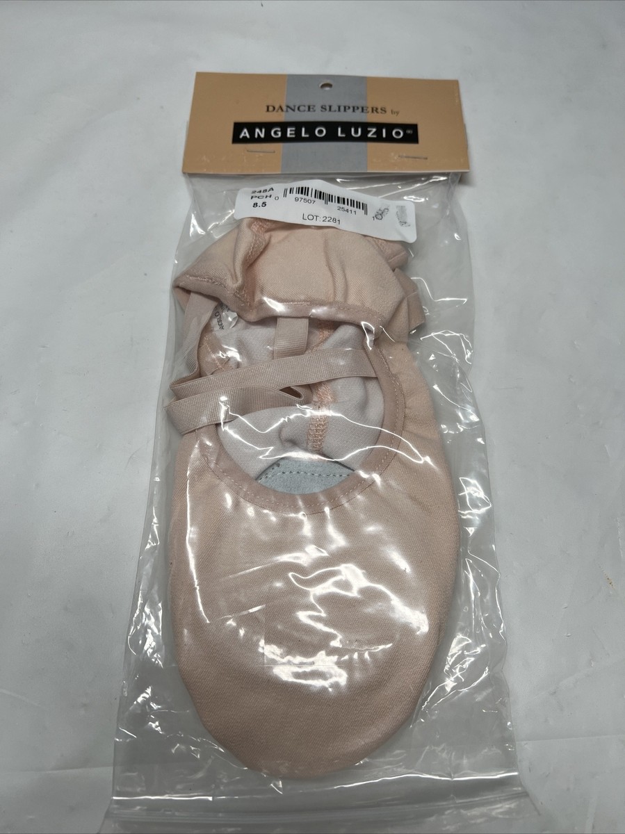 Angelo Luzio 248A Peach Dance Slippers Size