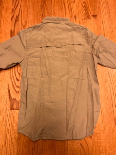 REI Sahara Boys HIKING SHIRT 10-12 Medium Gray or Khaki Long Sleeve Nylon M - Picture 29 of 42