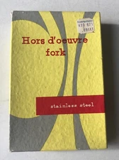 Vintage Stainless Steel Hors D’Oevres Fork Set of 6 With Box Japan Strawbridges