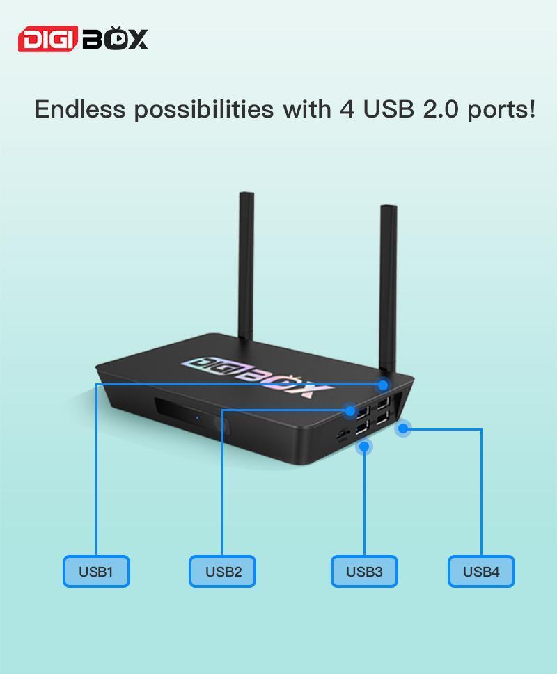 DIGIBOX D3 Plus 4GB+64GB Supports WiFi 6 Smart TV Box 6k DIGIBOX D3 Plus 4GB+64GB Supports WiFi 6 Smart TV Box 6k