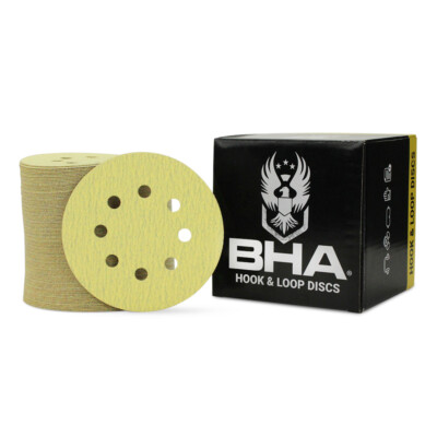 100 Pack - 5'' Inch 8 Holes 320 Grit Hook & Loop Sanding Discs Orbital DA Disks