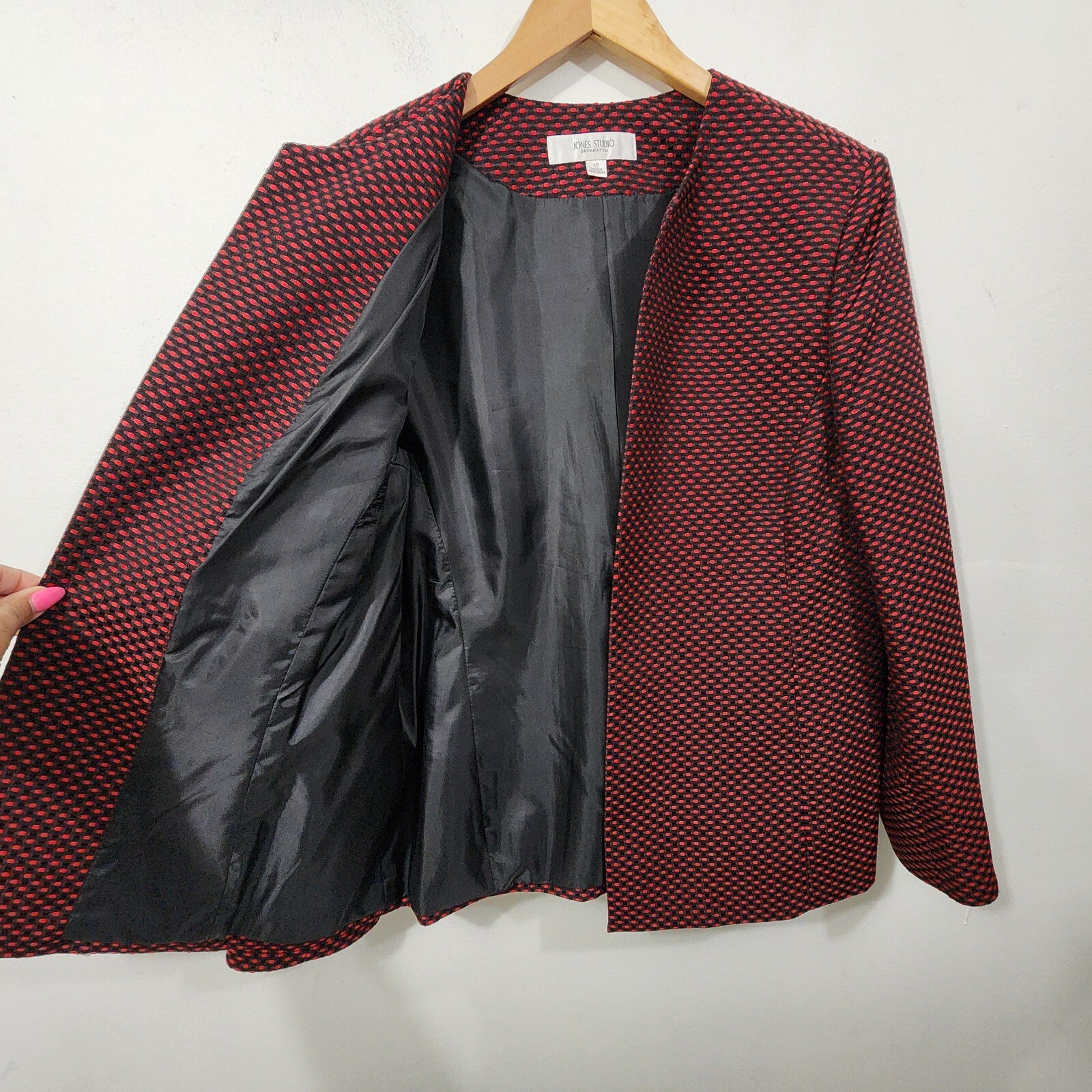 Jones Studio Separates Dot Blazer Jacket Black Re… - image 9