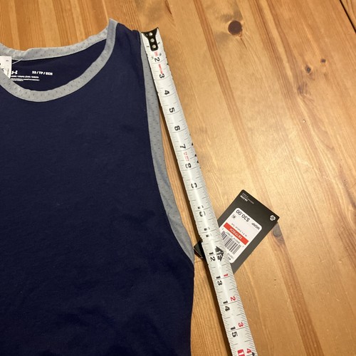 NEW Under Armour Stadium Womens Tank Top Blue -Gray, loose , Sz XS - Picture 7 of 11