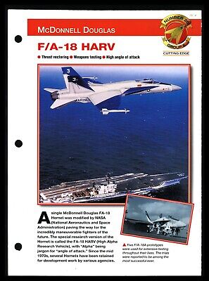 F A 18 Harv Mcdonnell Douglas Aircraft Of World Spec Sheet Cutting Edge 6 26 Ebay