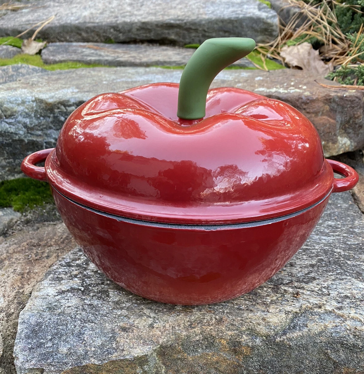 Technique Cast Iron TOMATO Dutch Oven Pot W/Lid 2.5 Qt.