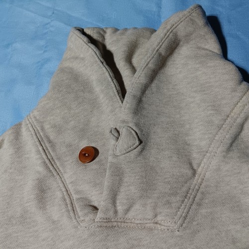 2000s Y2K J. Crew Sailing Nautical Collared Half Button Crewneck Sweatshirt, S M - Picture 5 of 8