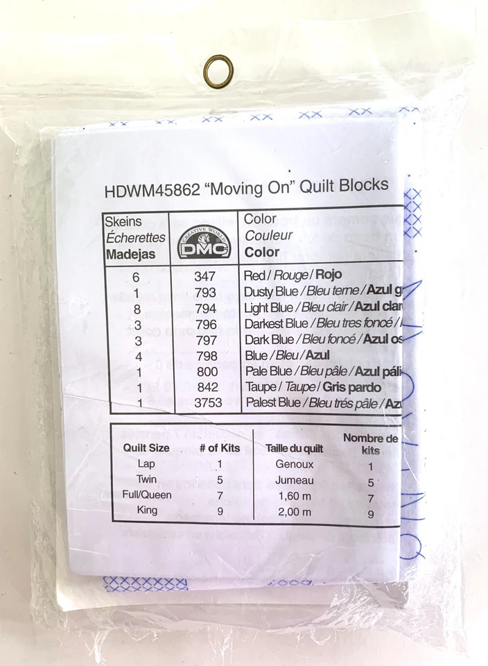 Bucilla Stamped Baby Quilt Blocks WM45862 MOVING ON 6 15" Blocks Transportation - Image 3 of 3