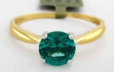 GENUINE 1.03 Cts PARAIBA TOURMALINE RING 10K GOLD -Free Certificate Appraisal