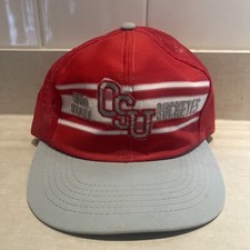 VTG Ohio State Buckeyes OSU Three 3 Stripes Mesh Trucker Snapback Hat Cap