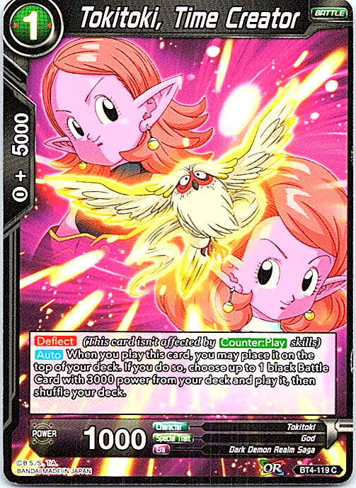 Tokitoki, Time Creator BT4-119 C Dragon Ball Super Card TCG X1 | eBay