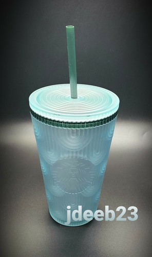 Starbucks Spring 2024 Sage/Teal Siren Mermaid Scale Soft Touch Grande Tumbler - Picture 2 of 2