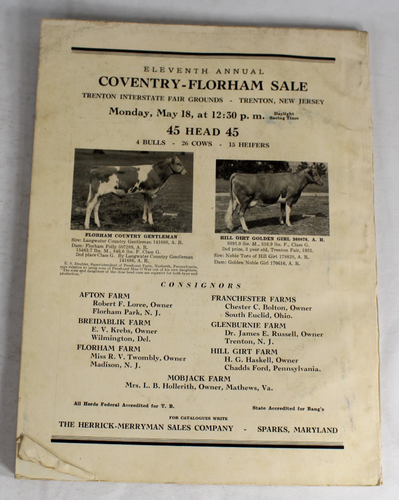 Guernsey Breeders Journal May 1, 1936 Cow Calf Bull Farms Cattle Dairy Ads - Picture 4 of 17