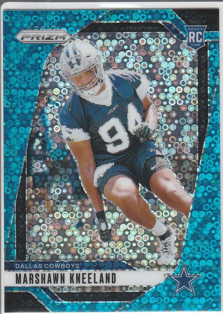 MARSHAWN KNEELAND 2024 PANINI PRIZM BLUE NO HUDDLE DISCO /99 DALLAS COWBOYS