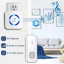 LIKEPAI NEW MINI Wireless Doorbell For Home,Hot Selling,White,Waterproof Buttons