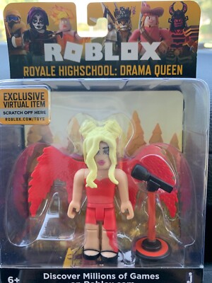 2019 Roblox Figure Royale Highschool Drama Queen W Exclusive Item Code New Ebay - roblox queen's guard