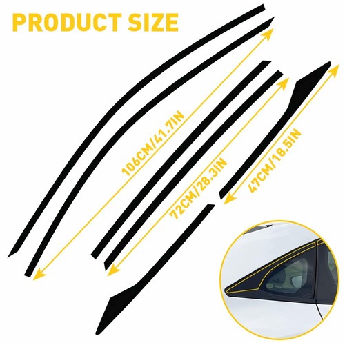2016-2021 For Honda Civic Sedan Gloss Black Delete Blackout Window Trim matte EW - Picture 2 of 12