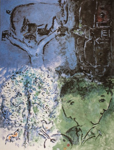 Marc Chagall, The white drink, Hand Signed Lithograph