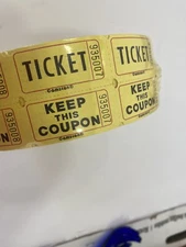 Amscan-Double Tickets 2000 Tickets/Roll Gold