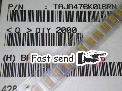100pcs 3216 16V 47uF 476C A-type 1206 SMD tantalum capacitor