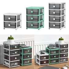 2 3 4 Drawers Cosmetic Stationary Make Up Storage Box Desk Chest Cabinet Unit UK