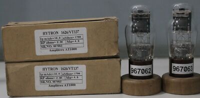 VT137 1626 Hytron Western Electric Black Plate Tin Cup Getter Amplitrex tested