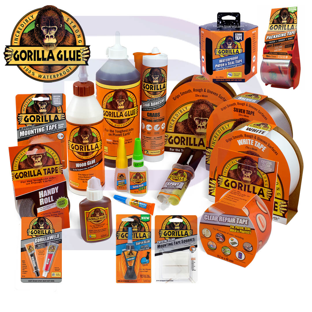Gorilla Glue Products Super Glue Gel, Tape, Epoxy, Wood Clear