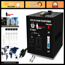 1000W Heavy Duty Voltage Converter Transformer - Step Up/Down AC 110V/240V, USB