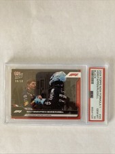 2024 Topps Now F1 Max Verstappen & George Russell #24 Black Foil SP 8/10 PSA 10