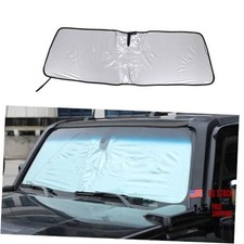 Windshield Sunshade with Storage Pouch Compatible with Hummer H3 2005 Silver