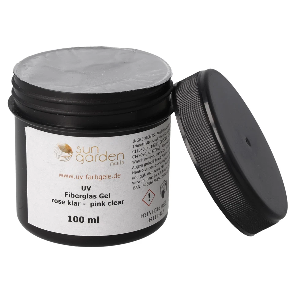 LED-UV Fiberglas Gel ROSE klar 100 ml - UV-LED Fiberglas 1-Phasengel Rose klar - Bild 4 von 4