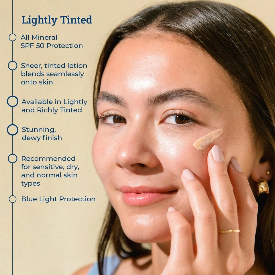 Cuidado de la piel | Tez impecable | Ligeramente tintado | Protector solar mineral facial Br... Foto 4 de 4