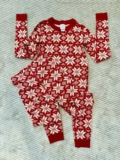 Hanna andersson 2-piece Unisex Red Christmas Pajamas Kids Size 10