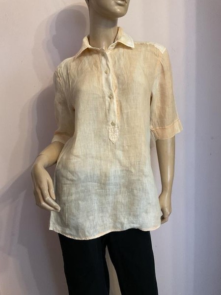 Women Jacques Britt Shirt Orange Linen 36 / S / 44