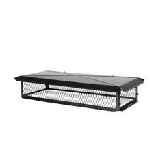 41 In. X 17 In. X 8 In. H Chimney Cap in Black Galvanized Steel