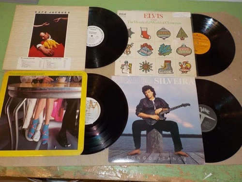 Lot of 12 Vinyl 33 RPM Album LP Records VG+ w/ Rare Titles, Elvis, Rock V269