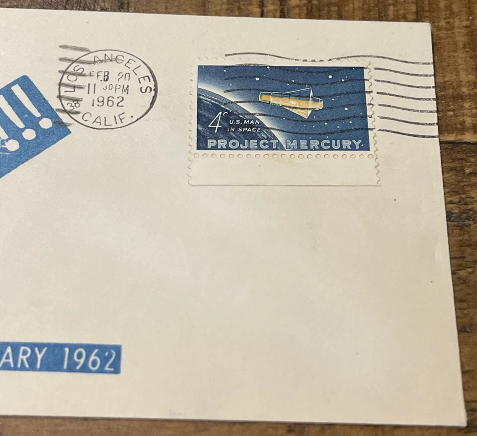 Man In Space! Project Mercury First Day of Issue stamp February 1962 - Image 3 of 3