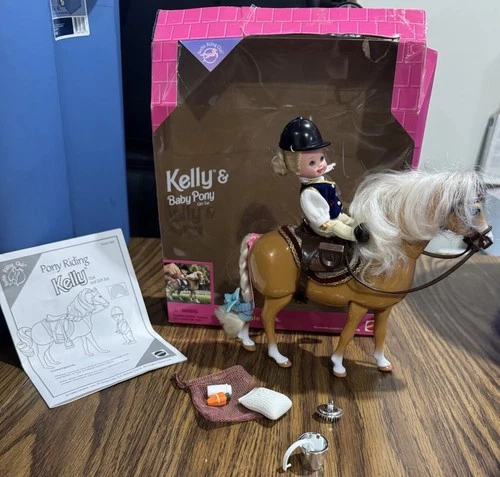 Vintage Mattel Kelly & Baby Pony Set Barbie 1998 #20346 Riding Club