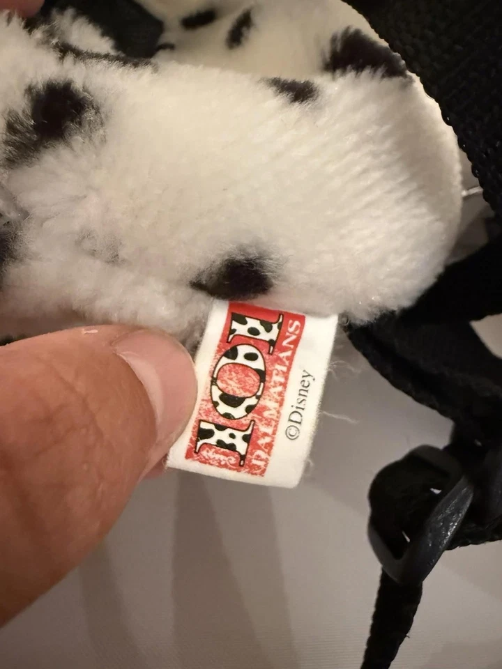 Mochila de pelúcia Disney 101 Dálmatas década de 1990 (8 polegadas). Vintage - Imagem 4 de 4