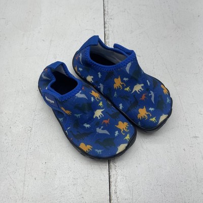 Racqua Water Shoes Youth Size 180 Blue Dinosaur Print Aqua Sock Swim WZK1651