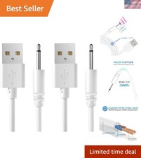 2.7Ft USB DC Charging Cable 2.5mm Fast Charger Replacement Cord - 2 Pack