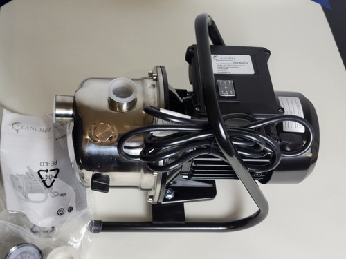 Lanchez 1.2hp 30Gpm Shallow Well/Irrigation Pump w/ Pressure Gauge & Carry Hndle - Picture 7 of 13