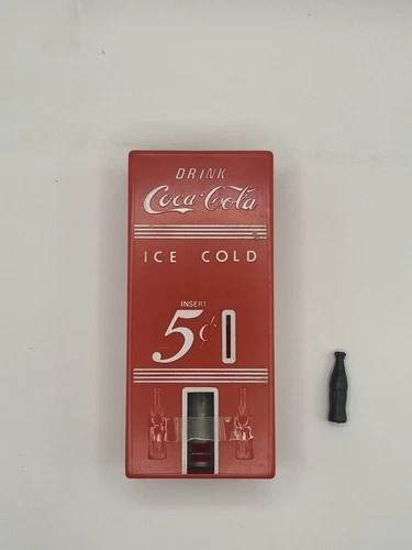 Vintage Coca-Cola Plastic Soda Machine Bank - Drink Ice Cold Coke, With Bottles