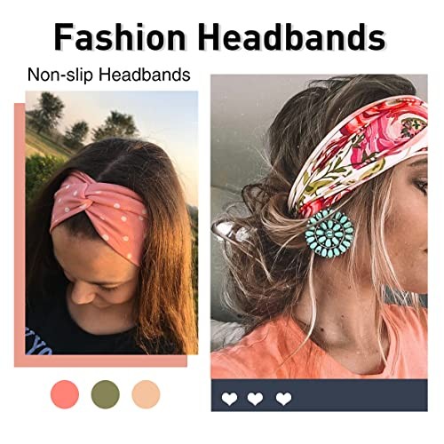 6 Pack Solid Color Boho Style Non-slip 6 Count (Pack of 1) 03- Headbands B - Bild 4 von 5