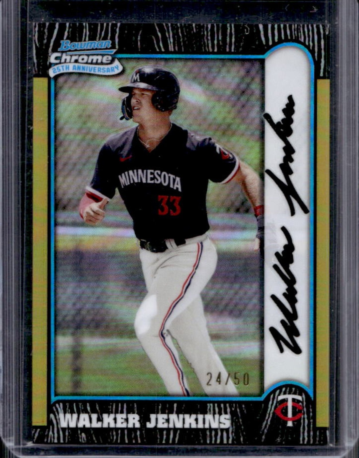 2024 Bowman Chrome Walker Jenkins 1999 25th Anniversary Gold Refractor #/50