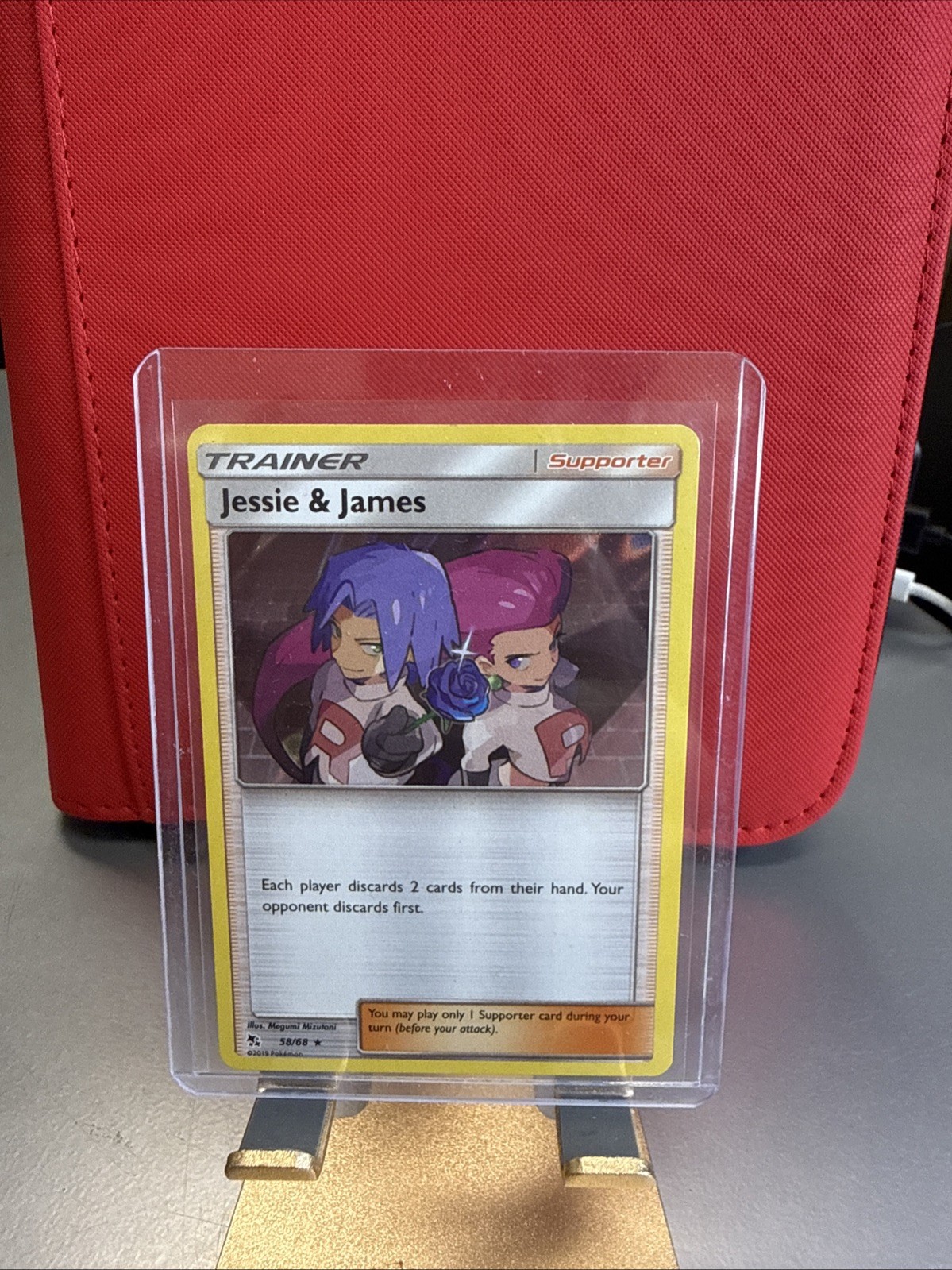 Pokemon Card Jessie and James 58/68 Hidden Fates Holo Excellent 